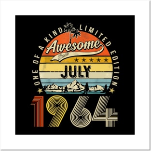 Awesome Since June 1964 Vintage 59th Birthday Posters and Art